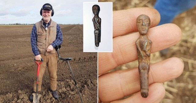 Англичанин нашел 2000-летнюю бронзовую статуэтку с огромным шарнирным фаллосом