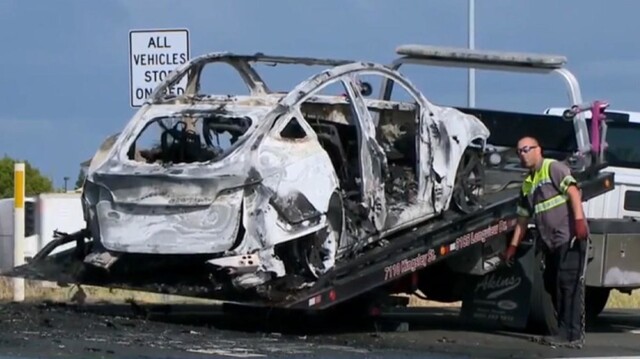 В Калифорнии очередная Tesla Model Y выгорела дотла
