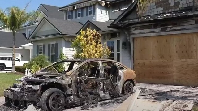 Электрический Mercedes EQE самопроизвольно воспламенился и чуть не сжёг весь дом