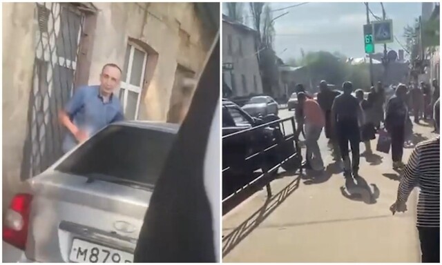 Lada Priora влетела в толпу людей на пешеходном переходе в Мичуринске