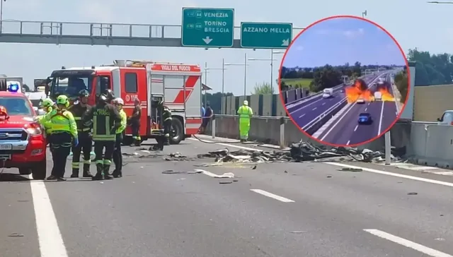 Самолёт рухнул на шоссе в Италии