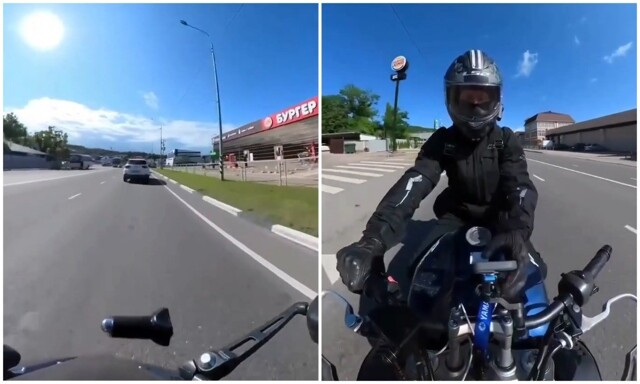 Оказывается, мотоциклисты тоже залипают в телефоне