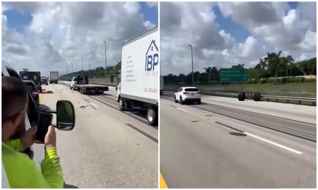 Забил "гол" грузовику