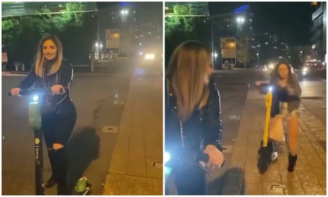 Жёсткое ДТП на арендном электросамокате