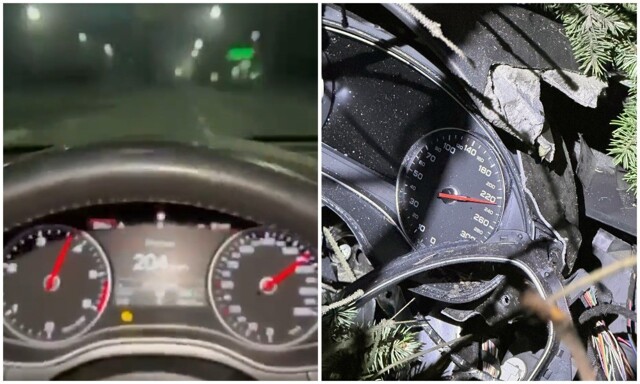 В столб на скорости 220 км/ч