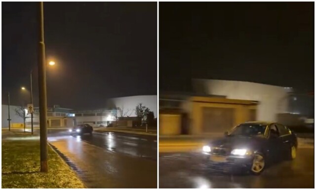 Рождественский дрифт от профи на BMW
