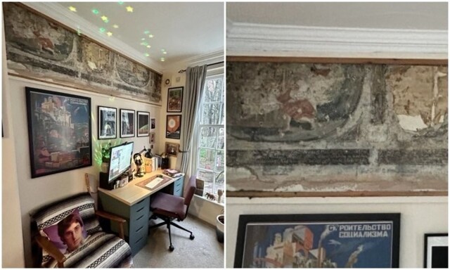 Делая ремонт, британец нашёл 400-летние фрески