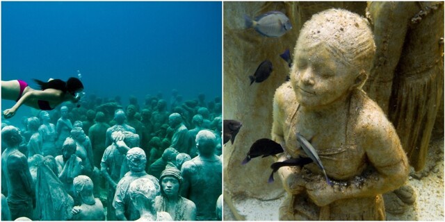 20+ фото подводных статуй, от которых веет загадочностью