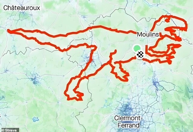 Самый большой в мире GPS-рисунок: ради него велосипедисты провели в пути 44 часа
