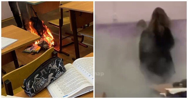 У российской школьницы во время урока взорвался рюкзак