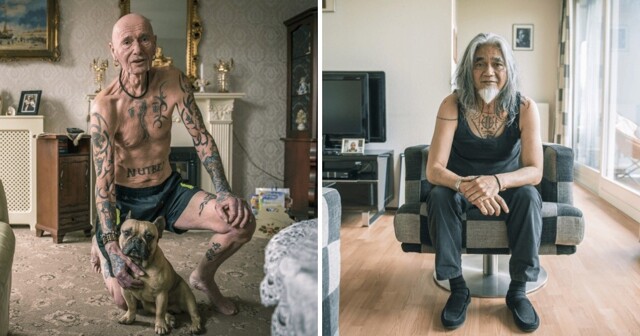 Голландские фотографы создали проект, который отвечает на вопрос: «Как будут выглядеть ваши тату в старости?»