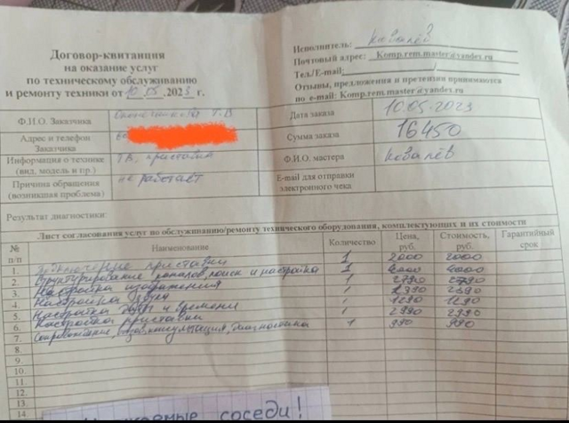 Пенсионерке пришлось выложить 16 тысяч рублей за услуги компьютерного мастера