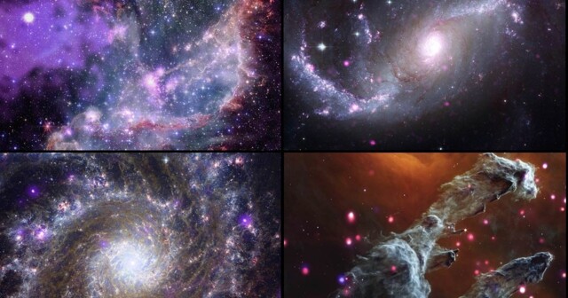 Истинные цвета Вселенной: NASA объединило снимки с космических телескопов «Джеймс Уэбб» и «Чандра»