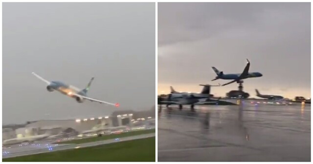 "Хулиганское" прибытие в аэропорт самолёта президента Аргентины попало на видео