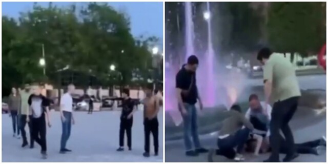 В Рязани у фонтана цыгане устроили массовую драку с подростками