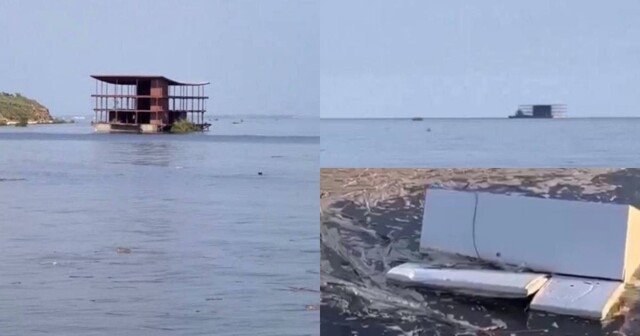"Ой, что там плывёт?": к городским пляжам Одессы прибило диваны и дома