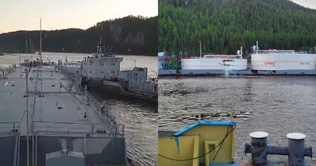 В Иркутской области пьяный капитан доверил управление танкера помощнику - тот наехал на стоявшее судно