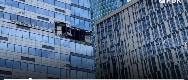 Последствия атаки беспилотников на «Москву-Сити» попали на видео