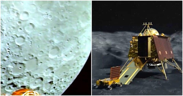 Индийское космическое агентство показало первые кадры Луны, сделанные аппаратом "Чандраян-3"