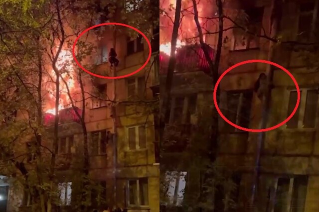 "Аккуратно, не торопись!": жильцы московской пятиэтажки спасались от пожара, спускаясь по водосточной трубе