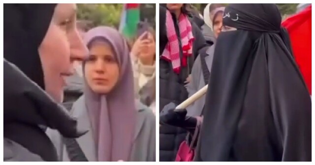 «Полуголые, полураздетые»: в Москве, на митинге в поддержку Палестины, женщина в никабе сравнила демонстрантов с «неверными»