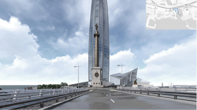 Новая вертикаль Лахта Центра: столп Петра I в окружении небоскребов