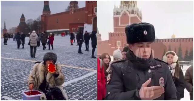 На Красной площади задержали девушек за фотосессию с красной икрой
