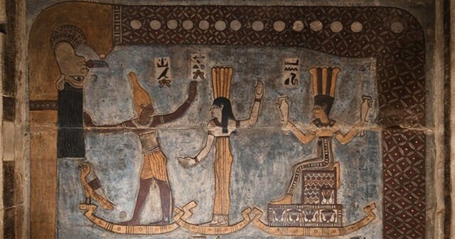 Археологи расчистили древнеегипетскую потолочную роспись с новогодним сюжетом