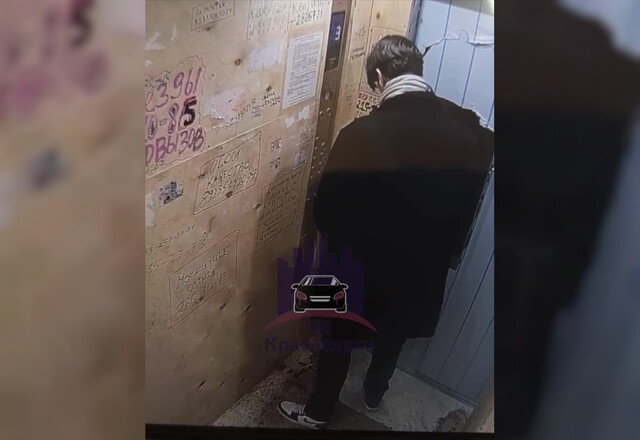 В Красноярске молодой человек справил нужду в лифте