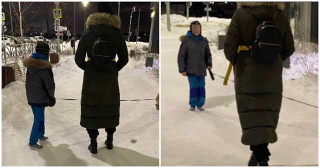 В Екатеринбурге женщина заставила сына гулять на морозе в одних носках и попала под проверку полиции
