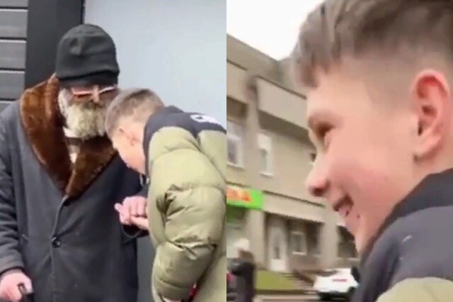 "Живут в достатке, не знают, что такое голод": юный украинец плюнул в руку просящего милостыню старика