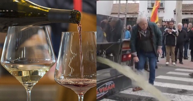 В ходе разборок между виноделами 25 тысяч литров вина вылили на дорогу