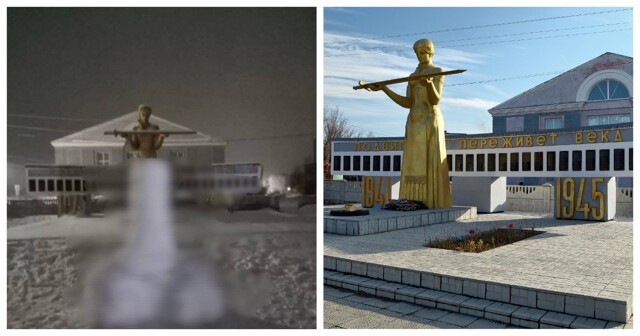 В Алтайском крае подростки слепили фаллос возле мемориала погибшим в Великой Отечественной войне