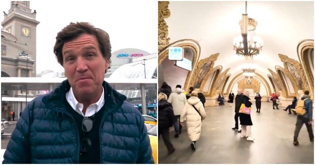 Такер Карлсон поделился впечатлениями от станции метро "Киевская"