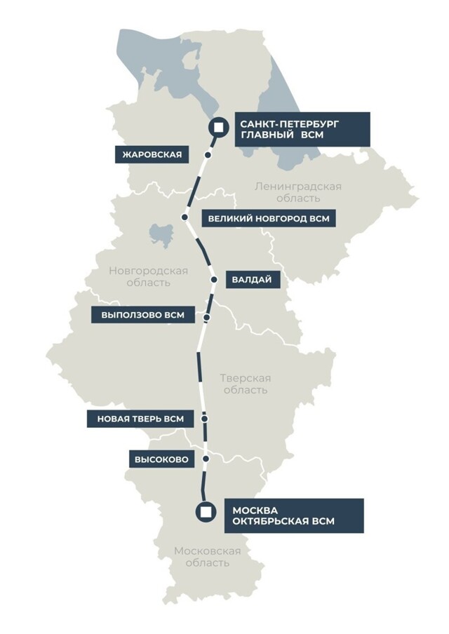 Из Москвы в Питер за 2 часа. Высокоскоростную ж/д магистраль запустят до 2030 года