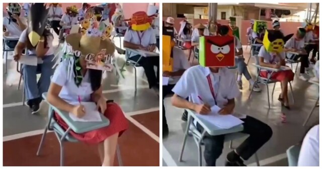 Оригинальные противосписывательные шляпы филиппинских студентов