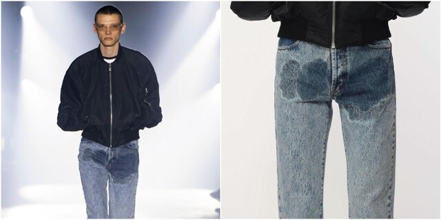 Известный бренд представил джинсы с мокрыми пятнами