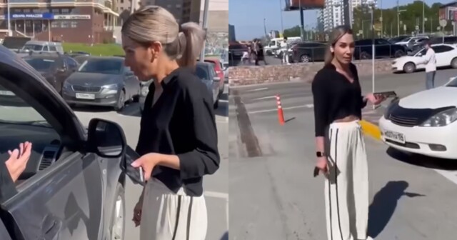 "Нет, меня не колбасит!": в Новосибирске блондинка обматерила семью с ребёнком-инвалидом, заняв их место на парковке