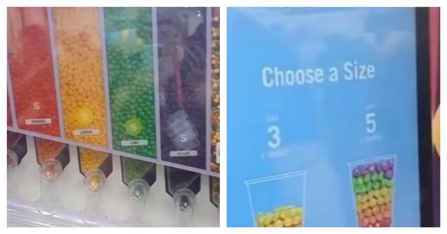 Необычный вендинговый автомат с конфетами