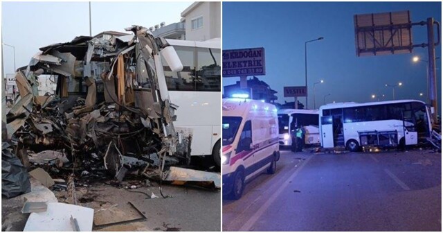 Автобус с российскими и белорусскими туристами попал в аварию в Анталье