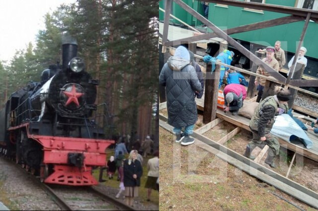 Во время съемок фильма "Василий Тёркин" под массовкой обвалилась декоративная платформа