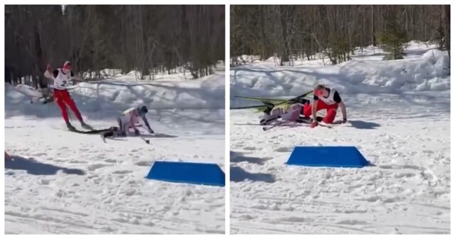 Во время лыжных гонок в Удмуртии один из участников ударил соперника по голове