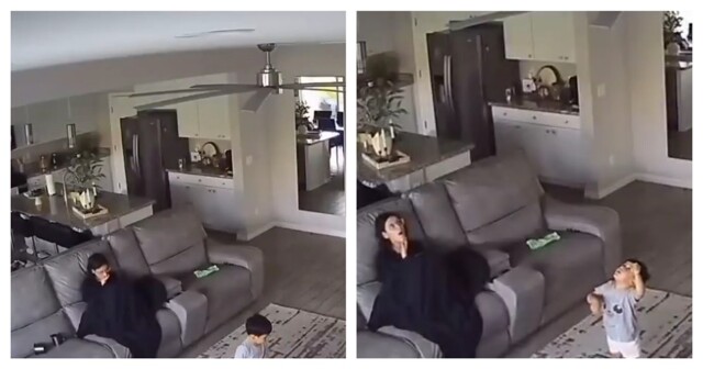 Мальчик впечатлил родственницу своим броском