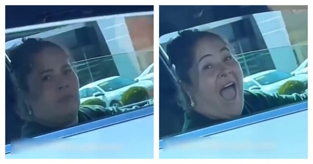 Шутник веселит автомобилистов в утренних пробках