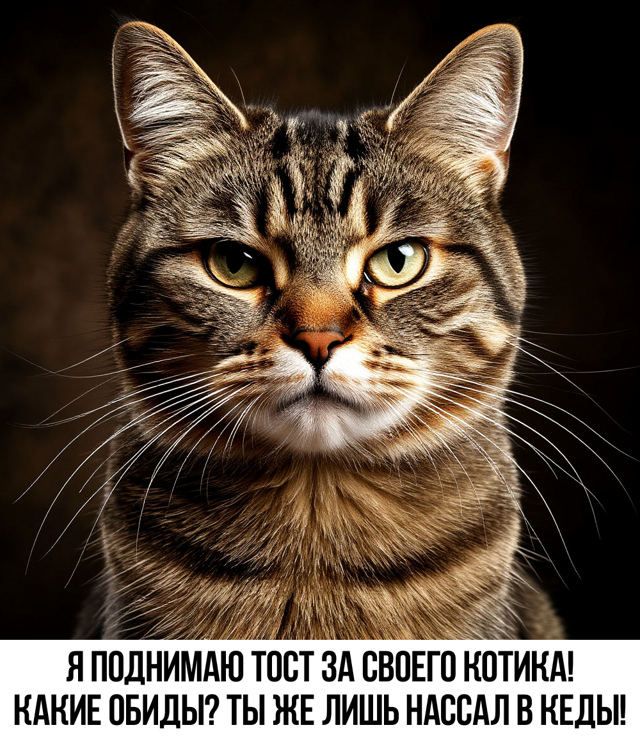 Я поднимаю тост за своего котика