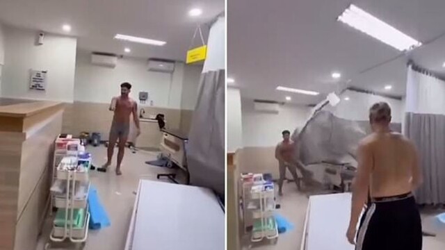 Полуголый турист устроил погром в больнице на Бали
