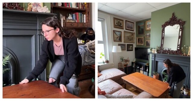 Когда двигаешь картинку в Microsoft Word