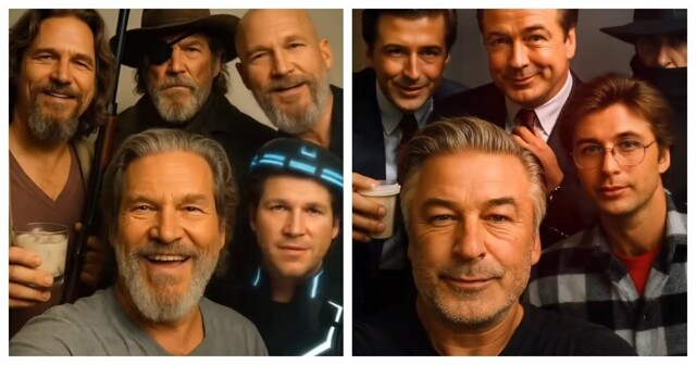 Селфи зарубежных актёров со своими персонажами. Часть 2