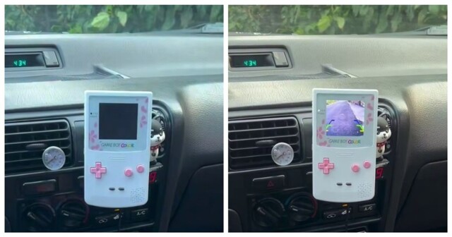 Энтузиаст превратил  ретро-консоль в камеру заднего вида