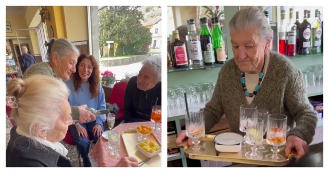 100-летняя барменша из Италии